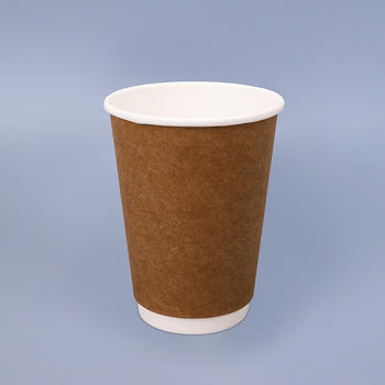 牛皮色双层热杯
